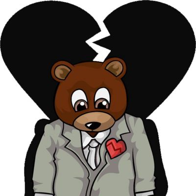 Kanye West Bear Heartless PSD
