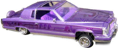 Cadillac on Psd Detail   Purple Lowrider Cadillac   Official Psds