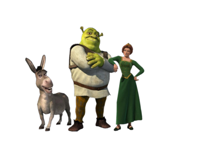 Shrek on Psd Detail   Shrek  Fiona   Donkey   Official Psds